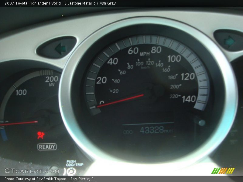 Bluestone Metallic / Ash Gray 2007 Toyota Highlander Hybrid