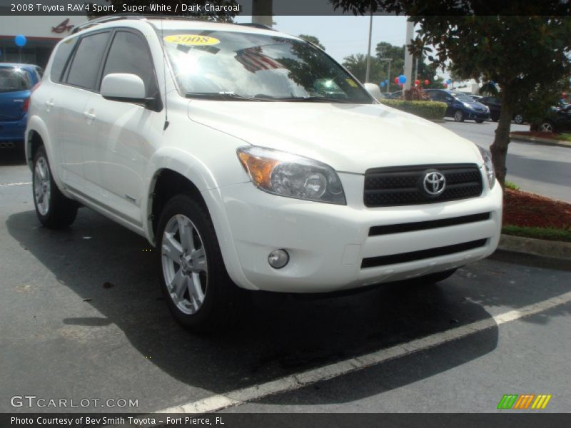 Super White / Dark Charcoal 2008 Toyota RAV4 Sport