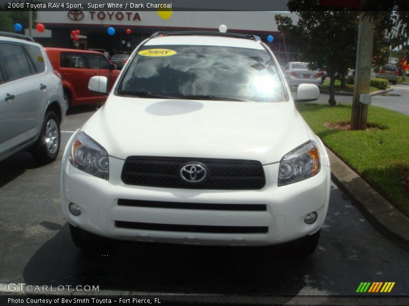 Super White / Dark Charcoal 2008 Toyota RAV4 Sport