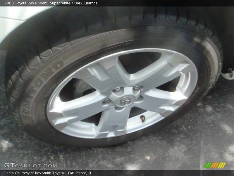 Super White / Dark Charcoal 2008 Toyota RAV4 Sport