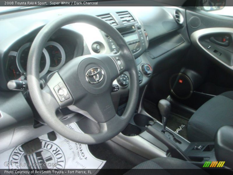 Super White / Dark Charcoal 2008 Toyota RAV4 Sport