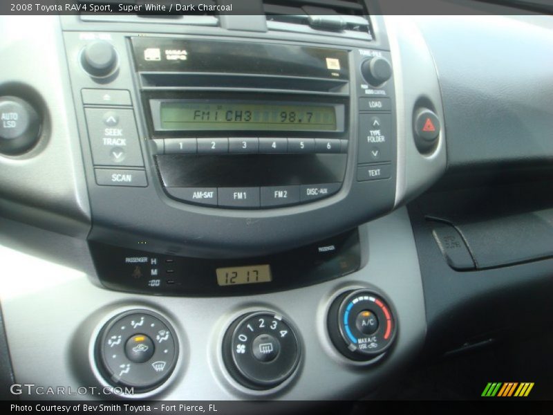 Super White / Dark Charcoal 2008 Toyota RAV4 Sport