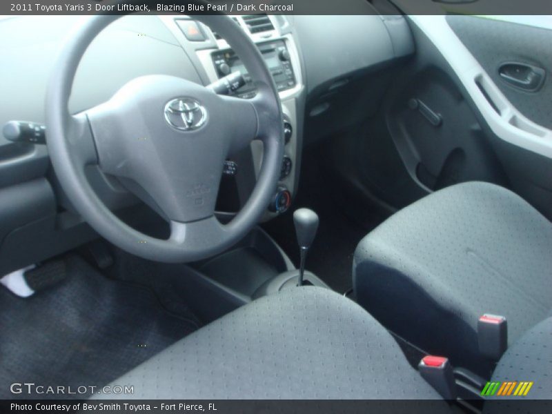 Blazing Blue Pearl / Dark Charcoal 2011 Toyota Yaris 3 Door Liftback