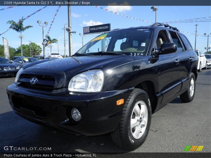 Black Obsidian / Beige 2006 Hyundai Santa Fe GLS 3.5