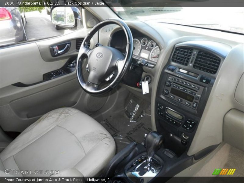 Black Obsidian / Beige 2006 Hyundai Santa Fe GLS 3.5