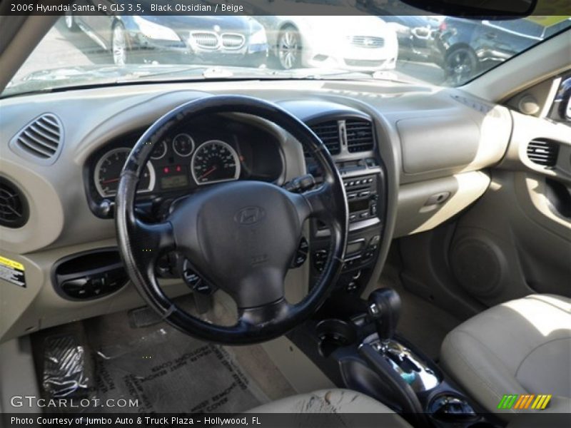 Black Obsidian / Beige 2006 Hyundai Santa Fe GLS 3.5
