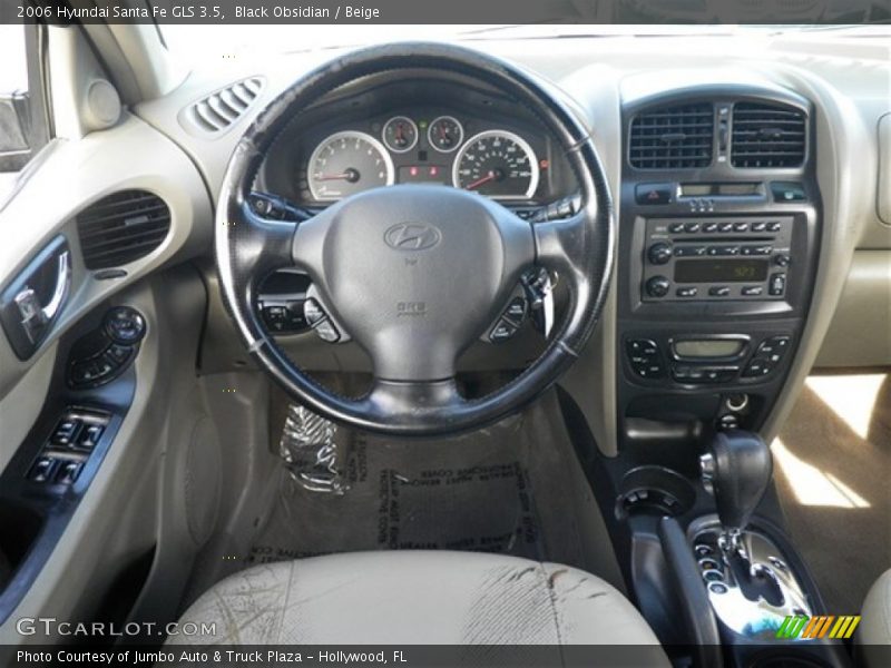 Black Obsidian / Beige 2006 Hyundai Santa Fe GLS 3.5