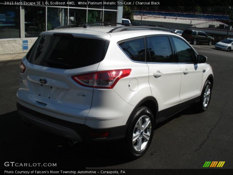White Platinum Metallic Tri-Coat / Charcoal Black 2013 Ford Escape SE 1.6L EcoBoost 4WD