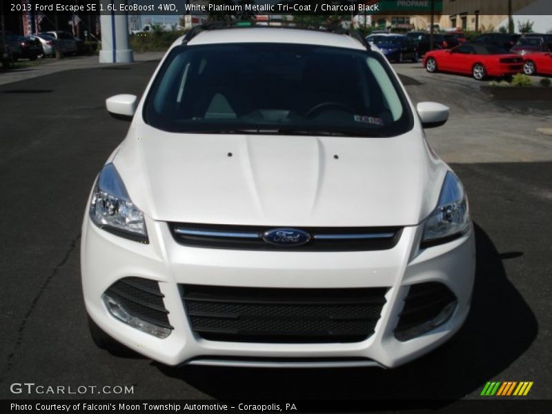 White Platinum Metallic Tri-Coat / Charcoal Black 2013 Ford Escape SE 1.6L EcoBoost 4WD