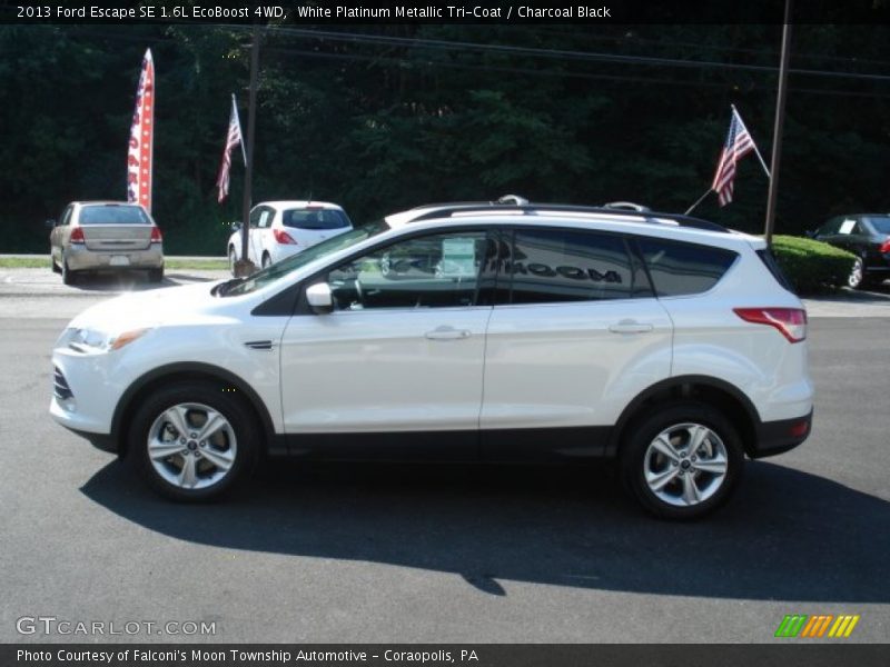 White Platinum Metallic Tri-Coat / Charcoal Black 2013 Ford Escape SE 1.6L EcoBoost 4WD