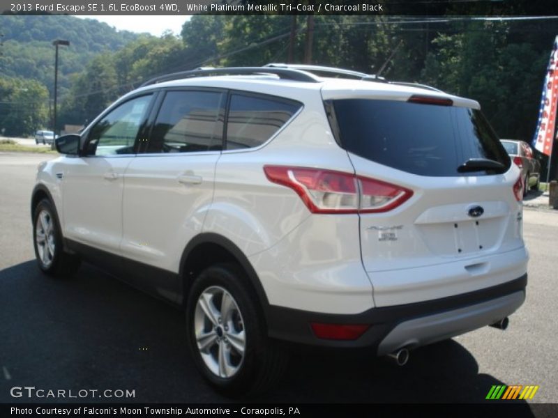 White Platinum Metallic Tri-Coat / Charcoal Black 2013 Ford Escape SE 1.6L EcoBoost 4WD