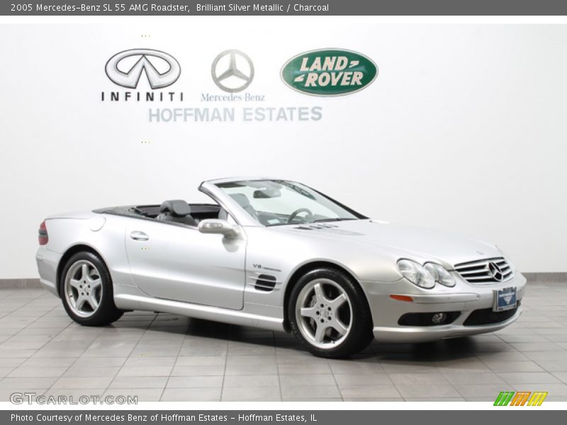 Brilliant Silver Metallic / Charcoal 2005 Mercedes-Benz SL 55 AMG Roadster
