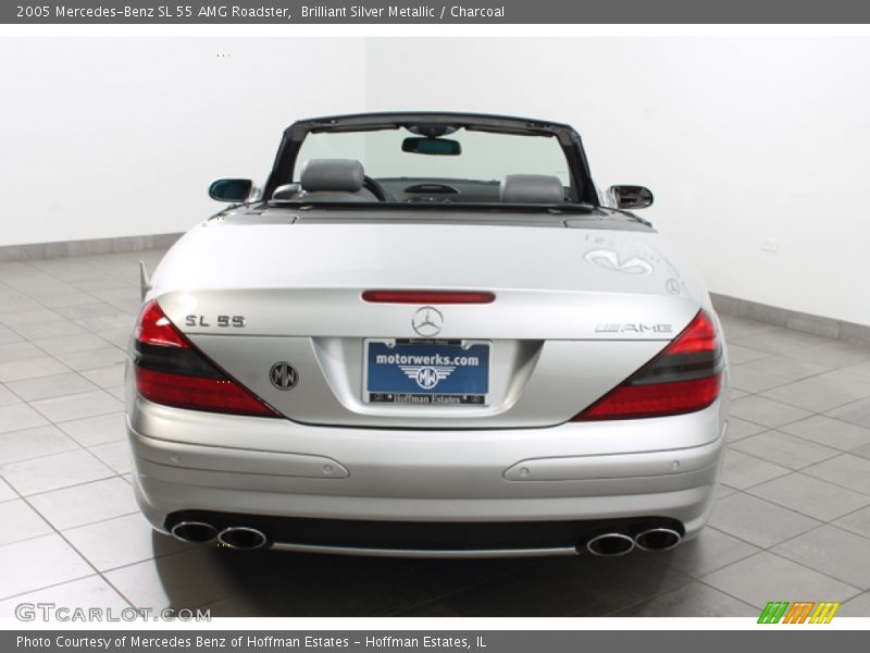 Brilliant Silver Metallic / Charcoal 2005 Mercedes-Benz SL 55 AMG Roadster