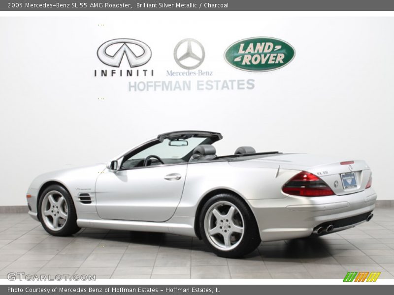 Brilliant Silver Metallic / Charcoal 2005 Mercedes-Benz SL 55 AMG Roadster