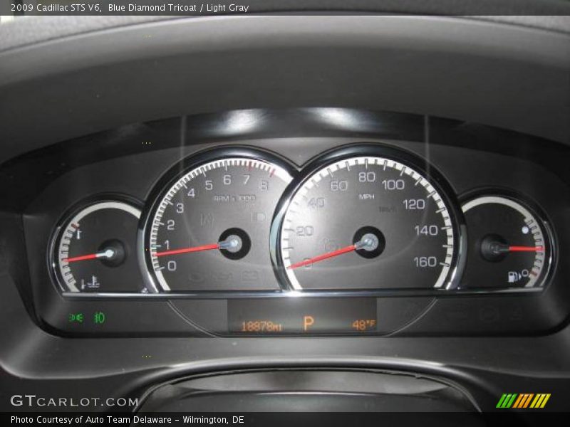 Blue Diamond Tricoat / Light Gray 2009 Cadillac STS V6