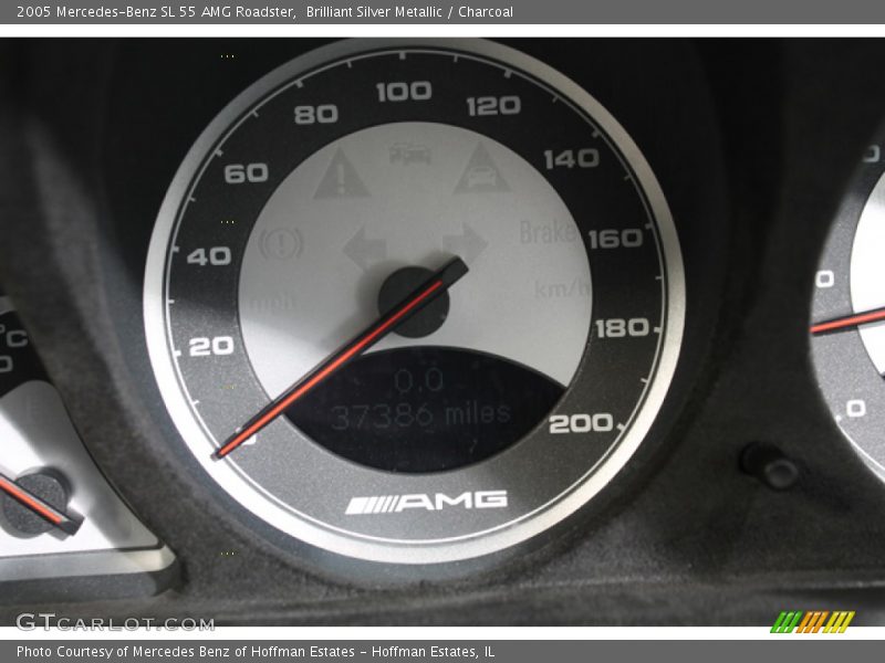 Brilliant Silver Metallic / Charcoal 2005 Mercedes-Benz SL 55 AMG Roadster