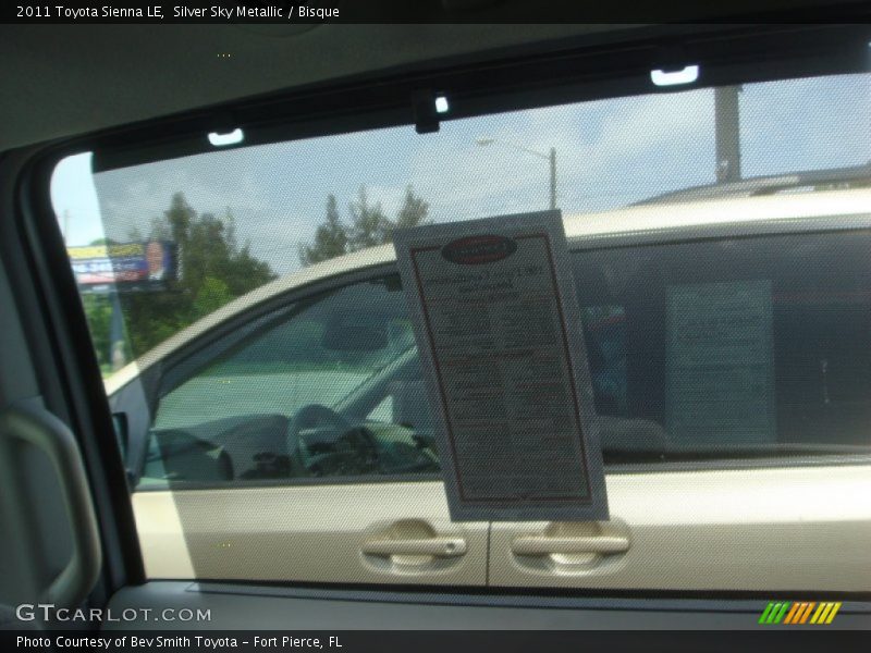 Silver Sky Metallic / Bisque 2011 Toyota Sienna LE