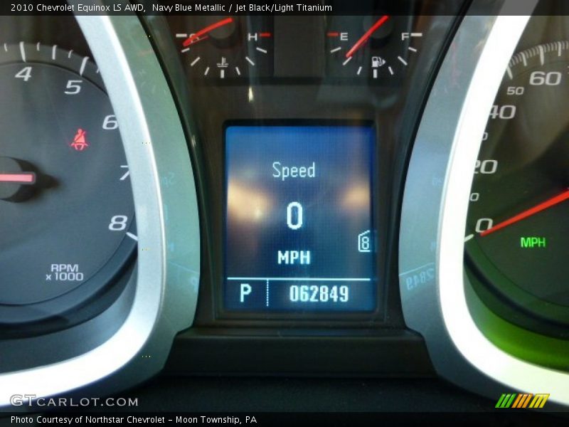 Navy Blue Metallic / Jet Black/Light Titanium 2010 Chevrolet Equinox LS AWD