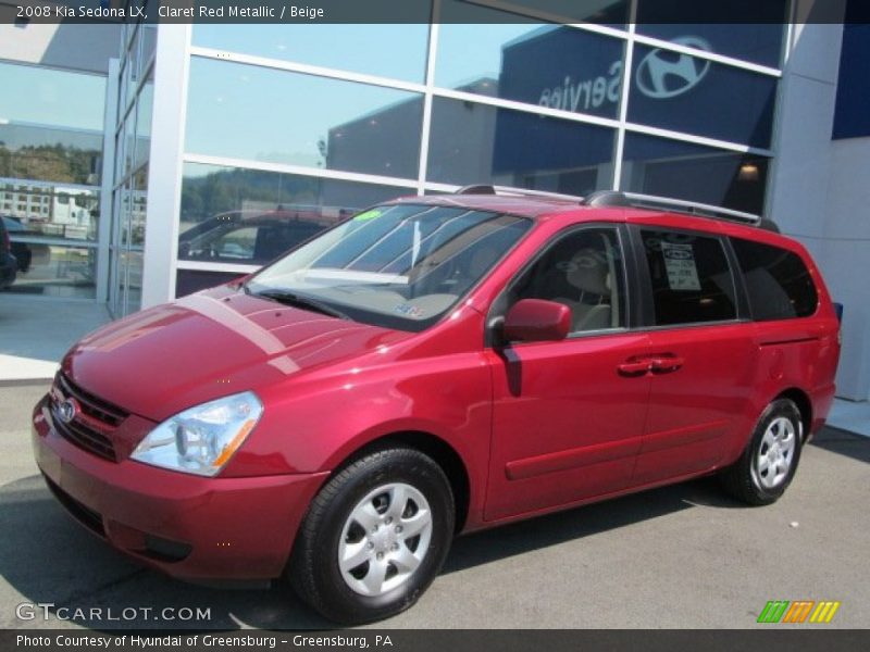 Claret Red Metallic / Beige 2008 Kia Sedona LX