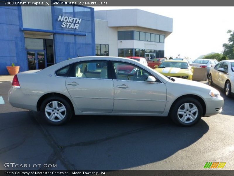 Gold Mist Metallic / Neutral Beige 2008 Chevrolet Impala LS