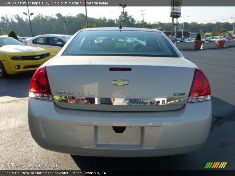 Gold Mist Metallic / Neutral Beige 2008 Chevrolet Impala LS