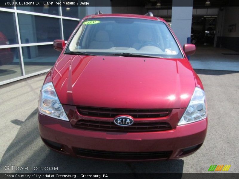 Claret Red Metallic / Beige 2008 Kia Sedona LX