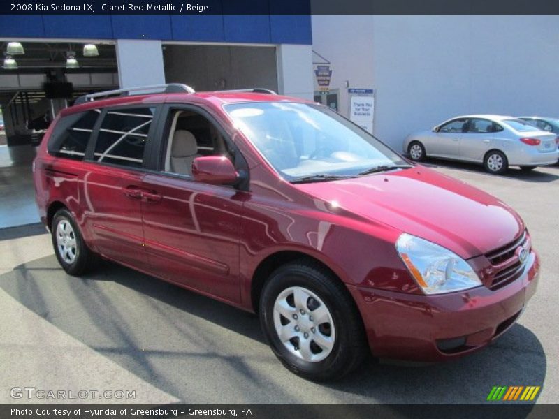 Claret Red Metallic / Beige 2008 Kia Sedona LX
