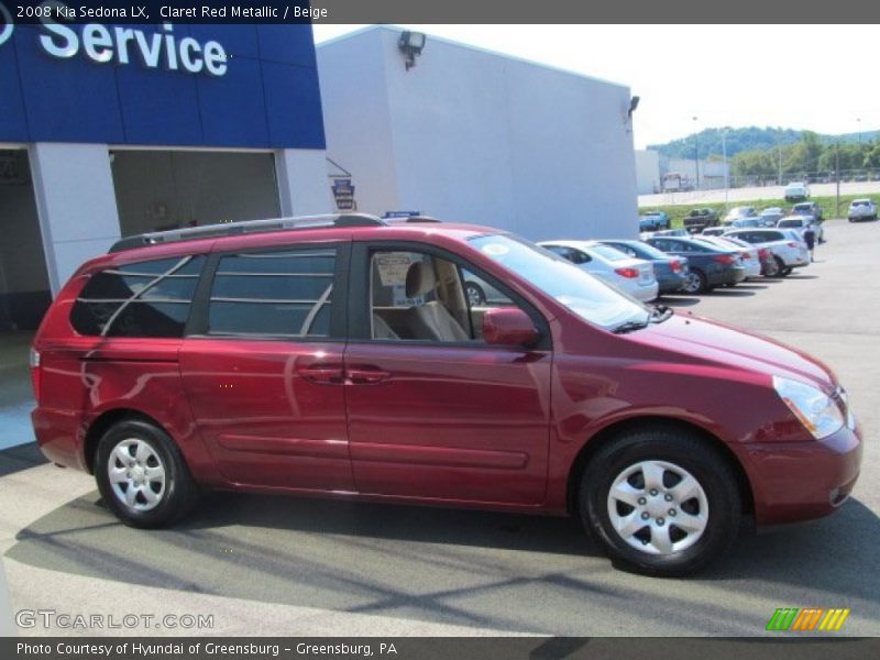Claret Red Metallic / Beige 2008 Kia Sedona LX