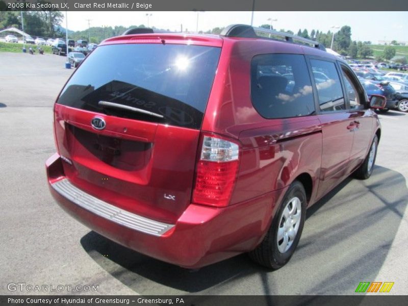 Claret Red Metallic / Beige 2008 Kia Sedona LX