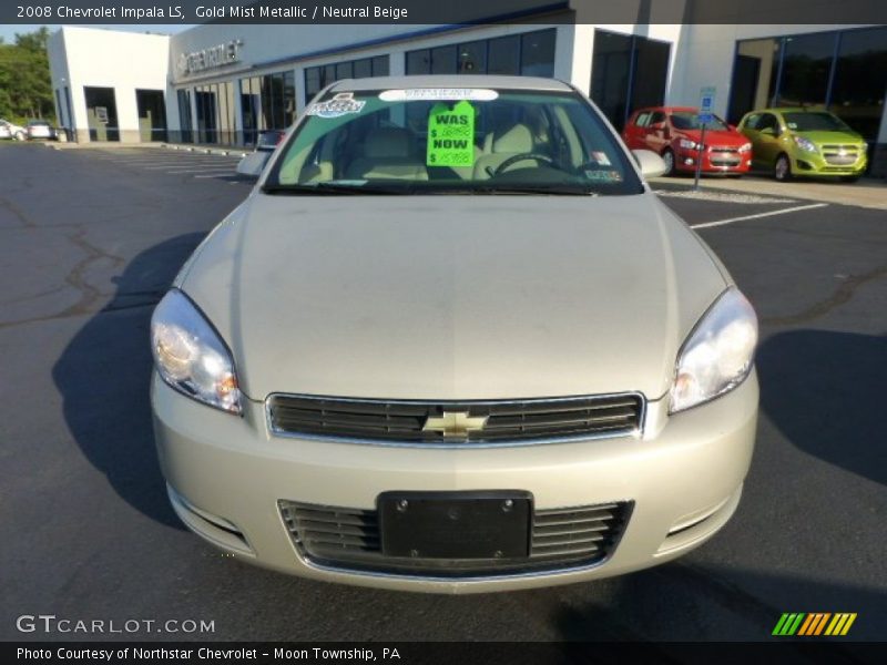 Gold Mist Metallic / Neutral Beige 2008 Chevrolet Impala LS