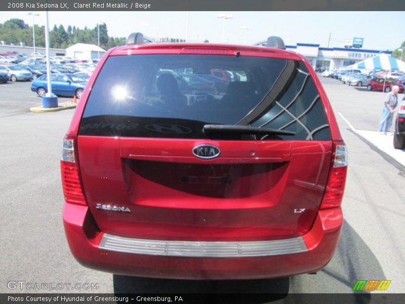 Claret Red Metallic / Beige 2008 Kia Sedona LX