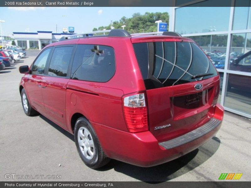 Claret Red Metallic / Beige 2008 Kia Sedona LX