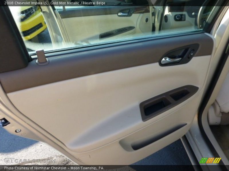 Gold Mist Metallic / Neutral Beige 2008 Chevrolet Impala LS