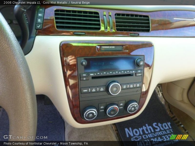 Gold Mist Metallic / Neutral Beige 2008 Chevrolet Impala LS