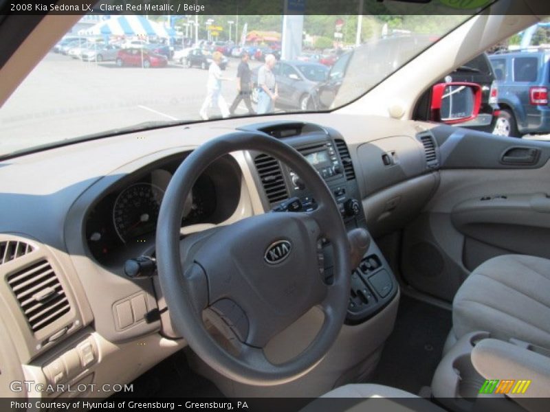 Claret Red Metallic / Beige 2008 Kia Sedona LX