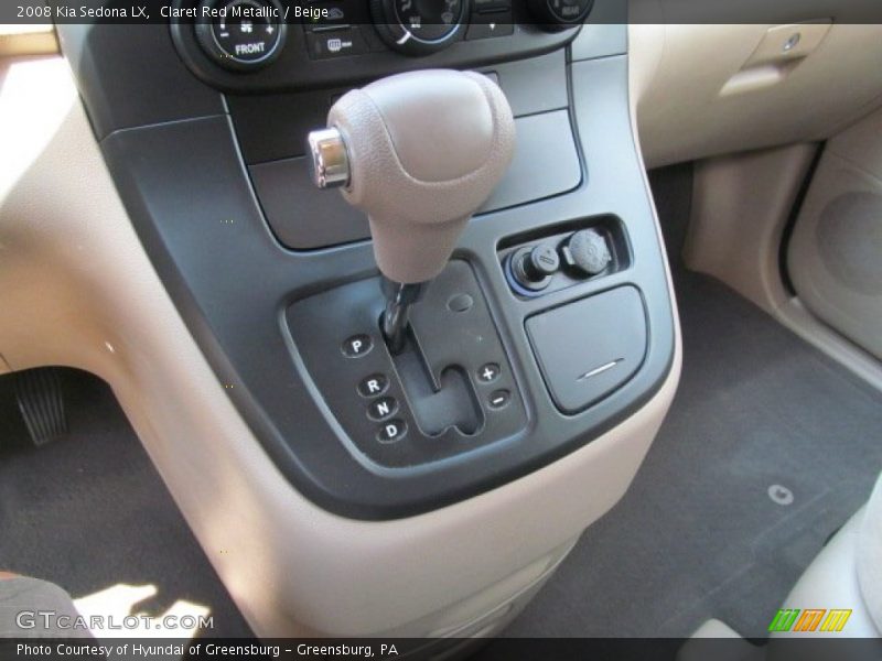 Claret Red Metallic / Beige 2008 Kia Sedona LX