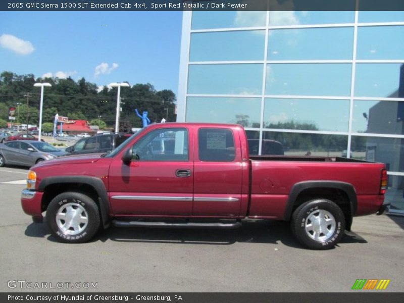 Sport Red Metallic / Dark Pewter 2005 GMC Sierra 1500 SLT Extended Cab 4x4