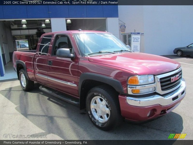 Sport Red Metallic / Dark Pewter 2005 GMC Sierra 1500 SLT Extended Cab 4x4