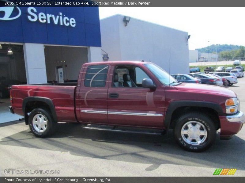 Sport Red Metallic / Dark Pewter 2005 GMC Sierra 1500 SLT Extended Cab 4x4