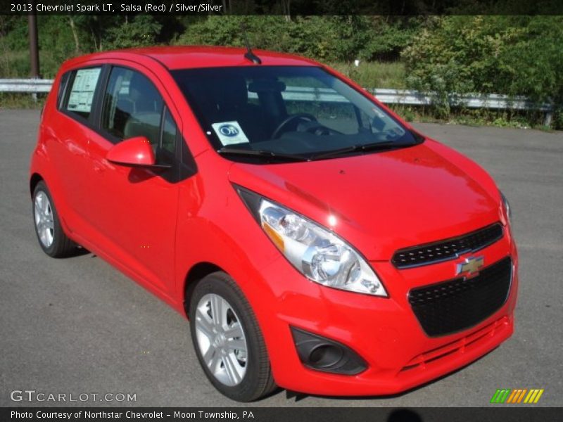Salsa (Red) / Silver/Silver 2013 Chevrolet Spark LT