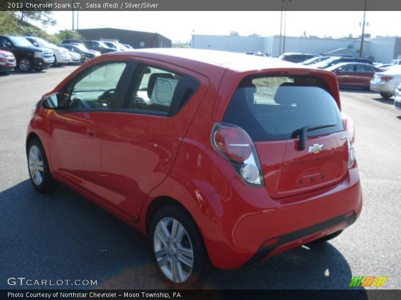 Salsa (Red) / Silver/Silver 2013 Chevrolet Spark LT