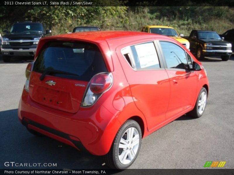 Salsa (Red) / Silver/Silver 2013 Chevrolet Spark LT