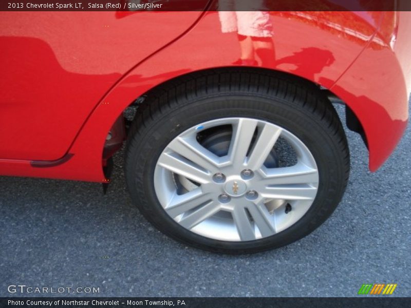 Salsa (Red) / Silver/Silver 2013 Chevrolet Spark LT