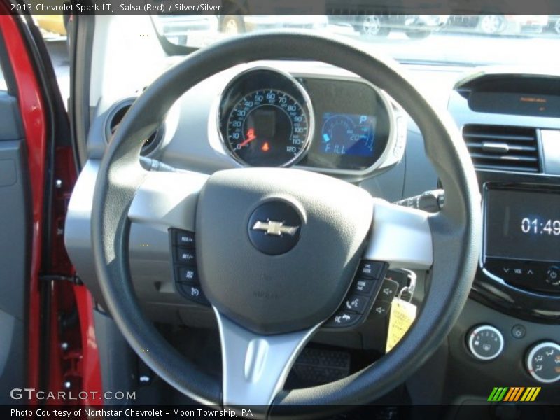 Salsa (Red) / Silver/Silver 2013 Chevrolet Spark LT