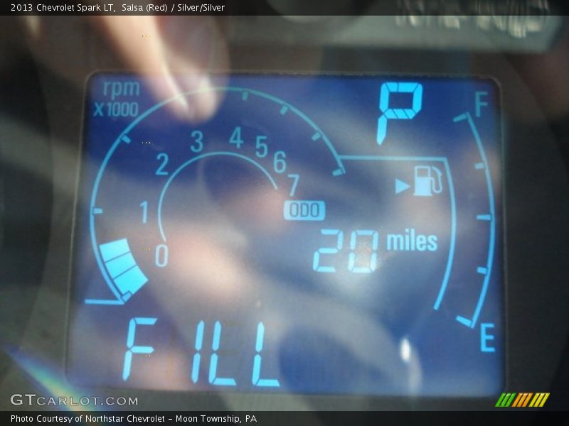 Salsa (Red) / Silver/Silver 2013 Chevrolet Spark LT