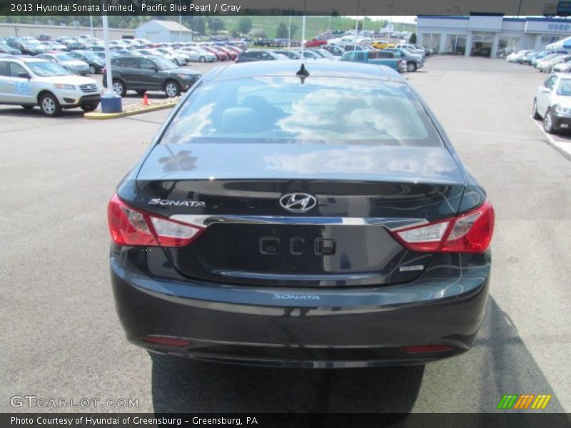 Pacific Blue Pearl / Gray 2013 Hyundai Sonata Limited