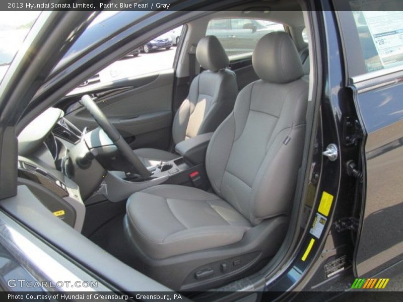 Pacific Blue Pearl / Gray 2013 Hyundai Sonata Limited