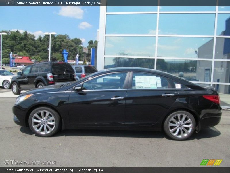 Midnight Black / Gray 2013 Hyundai Sonata Limited 2.0T