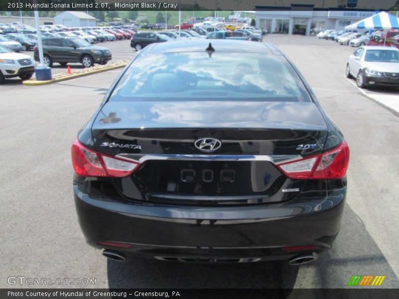 Midnight Black / Gray 2013 Hyundai Sonata Limited 2.0T