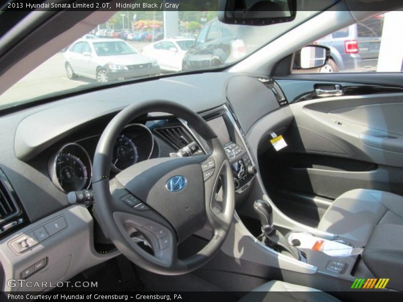 Midnight Black / Gray 2013 Hyundai Sonata Limited 2.0T